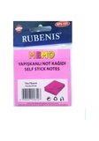 Rubenis Yapışkanlı Not Kağıdı 76X76 Mm Şeffaf Pembe 50 Yaprak Rps-152 (24 Koçan)