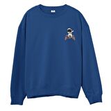 Astro-3 Baskılı Sweatshirt-Royal Mavi