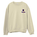 Astro-6  Baskılı Krem Sweatshirt