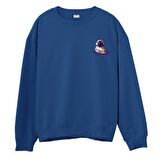 Astro-6 Baskılı Sweatshirt-Royal Mavi