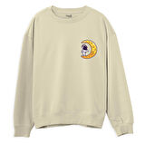 Astro-9  Baskılı Krem Sweatshirt