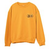 Bitcoin Baskılı Sweatshirt-Portakal