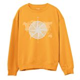 Compass Map Sweatshirt-Portakal