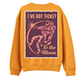I’Ve got Tıcket Sırt Baskılı Sweatshirt-Portakal