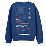 Street Wear 2 Sweatshirt-Royal Mavi