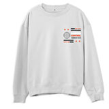 Under Control  Baskılı Beyaz Sweatshirt