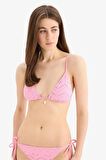 DeFacto Regular Fit Nakışlı Brode Üçgen Bikini Üstü-Fall in Love B6894AX25SMPN164