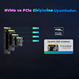 NPO DK02 NVMe M.2  USB-A/Type-C Kablolu Taşınabilir Harici SSD için Boş Kutu