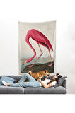 John James Audubon - Amerikan Flamingo Duvar Örtüsü-7301