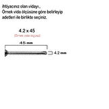Matkap Uçlu Vida Akıllı Apex Vidası 4.8x25 - 100 Adet