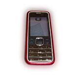 Nokia 7310 Kapak Nokia 7310 Supernova uyumlu Kırmızı ön Kapak Arka Kapak ve Tuş Takımı