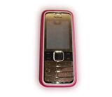 Nokia 7310 Kapak Nokia 7310 Supernova uyumlu Pembe ön Kapak Arka Kapak ve Tuş Takımı