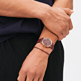 DW00600707 Kahverengi Deri Erkek Kol Saati