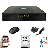 4 Kanal Dvr Kayıt Cihazı 1 TB HDD 1080P 5MP H265+ Kolay Cepten Izle Sabit Ip Istemez Xmeye 