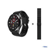 ScHitec Watch GT3 Pro Android İos HarmonyOs Uyumlu Akıllı Saat Yedek Kordonlu Siyah