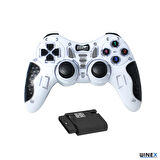 Winex 7in1 PC/PS2/PS2/PS3/PC360/TV/TVBOX/Android Cihazlar ile Uyumlu Kablosuz Gamepad Beyaz