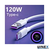 Winex 2in1 5A 120W UsbA to Type-C ve Lightning Hızlı Data ve Şarj Kablosu 120cm