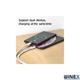 Winex 2in1 5A 120W Type-C to Type-C ve Lightning Hızlı Data ve Şarj Kablosu 120cm
