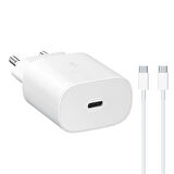 Samsung TA800N Type-C 25 Watt Hızlı Şarj Aleti Beyaz