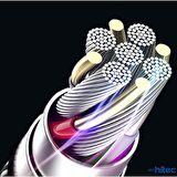 ScHitec 6A 60W Type-C to Type-C 1Metre Hızlı Data ve Şarj Kablosu Mavi YK250M