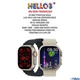 ScHitec Hello 3 Watch Ultra Amoled Ekran Android İos HarmonyOs Uyumlu Akıllı Saat Siyah