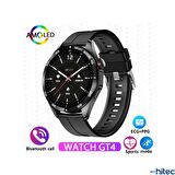 ScHitec Watch GT4 Amoled Ekran Android İos HarmonyOs Uyumlu 3 Kordonlu Akıllı Saat Siyah