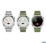 ScHitec Watch GT4 Amoled Ekran Android İos HarmonyOs Uyumlu 3 Kordonlu Akıllı Saat Yeşil