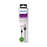 Philips 5A 100W UsbA to Type-C Örgülü 1.2M Hızlı Şarj Data Kablosu+ ScHitec Type-C to UsbA 3.0 OTG Dönüştürücü Adaptör