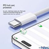 ScHitec PD35W Şarj Aleti 6A 66W Type-C to Type-C Kablolu Set Beyaz