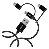Philips Playstation 4/5 İle Uyumlu Joystick Şarj Kablosu 3in1 Micro Usb-Lightining-Type-C Hızlı Şarj Kablosu 2m DLC3106T