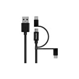 Philips Playstation 4/5 İle Uyumlu Joystick Şarj Kablo 3in1 Micro-Lightining-Type-C Hızlı Şarj Data Kablo 1.2m DLC3104T