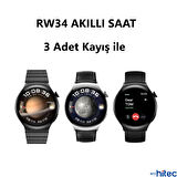 ScHitec Watch 4 Amoled Ekran Android İos HarmonyOs Uyumlu Akıllı Saat Siyah