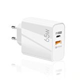 ScHitec 65W UsbA + PD 33W Type-C Çift Çıkışlı Quick Charger 3.0 Hızlı Şarj Aleti Başlığı SR101