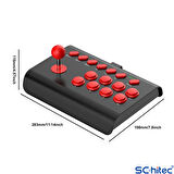 ScHitec BSP-Y02 Joystick Switch/Ps3/Ps4/Pc/Android/İos MF/TV Retro Oyun Konsolu Joystiği Siyah