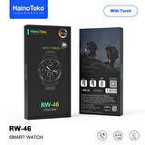 Haino Teko RW46 Amoled Ekran Android İos HarmonyOs Uyumlu 3 Kordonlu Akıllı Saat Siyah