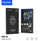 Haino Teko RW48 Amoled Ekran Android İos HarmonyOs Uyumlu 3 Kordonlu Akıllı Saat Siyah