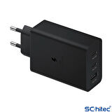 ScHitec 65W 2xPD+UsbA Ev Tipi Şarj Aleti 3 Çıkışlı Type-C to Type-C Kablolu Set
