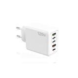 ScHitec 120W 3 Type-C + 2 UsbA Toplam 5 Çıkışlı Ev Tipi Şarj Aleti Set 3A 45W Type-C to Type-C 1Metre Süper Hızlı Data ve Şarj Kablosu SR30