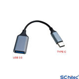 ScHitec Type-C to UsbA Dönüştürücü Adaptör USB3.0 Otg Flash Bellek Okuma Aparatı Adaptör