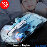 ScHitec M377 Ultra Sessiz 3 Bağlantı Modlu 2xBluetooth Kablosuz Bağlantı + 2.4Gh Gaming Type-C Şarjlı Mouse Pembe