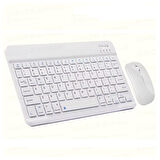 ScHitec Kablosuz Klavye ve Mouse Set Type-C Şarjlı Bluetooth 2.4G Bağlantlılı Beyaz