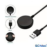 ScHitec Samsung Watch 4/Watch 5/ Watch 6 Uyumlu UsbA Çıkışlı Fast Wireless Charge Hızlı Kablosuz Akıllı Saat Şarj Cihazı