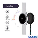 ScHitec Samsung Watch 4/Watch 5/ Watch 6 Uyumlu UsbA Çıkışlı Fast Wireless Charge Hızlı Kablosuz Akıllı Saat Şarj Cihazı