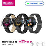Haino Teko Amoled Ekran Super Slim Tasarım WaterProof 3 Kordonlu Akıllı Saat Siyah Teko18