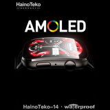 Haino Teko Watch Ultra 14 Amoled Ekran WaterProof 3 Kordonlu Akıllı Saat Siyah Teko14