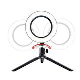 BUFFER® 10inç 26cm Youtube Instagram Tiktok Selfie Stüdyo Video Fotoğraf Ring Light Tripod Led Halka Işık
