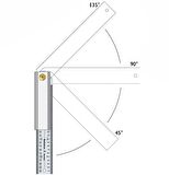 Hultafors QUATTRO25 Ayarlı Üç Açılı Çelik Gönye 250 mm 253103