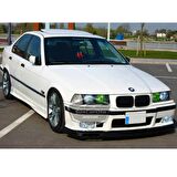 BMW 3 Serisi E36 1990-2000 Uyumlu Üniversal Laguna Lip Esnek Ön Lip 2 Parça Tampon Altı Dil Karlık Ön Ek