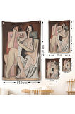Pablo Picasso - Adam ve Kadın Soyut Duvar Örtüsü - Homme et Femme-7329