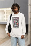 Spider-Punk Baskılı Unisex Oversize Örümcek Adam Sweatshirt